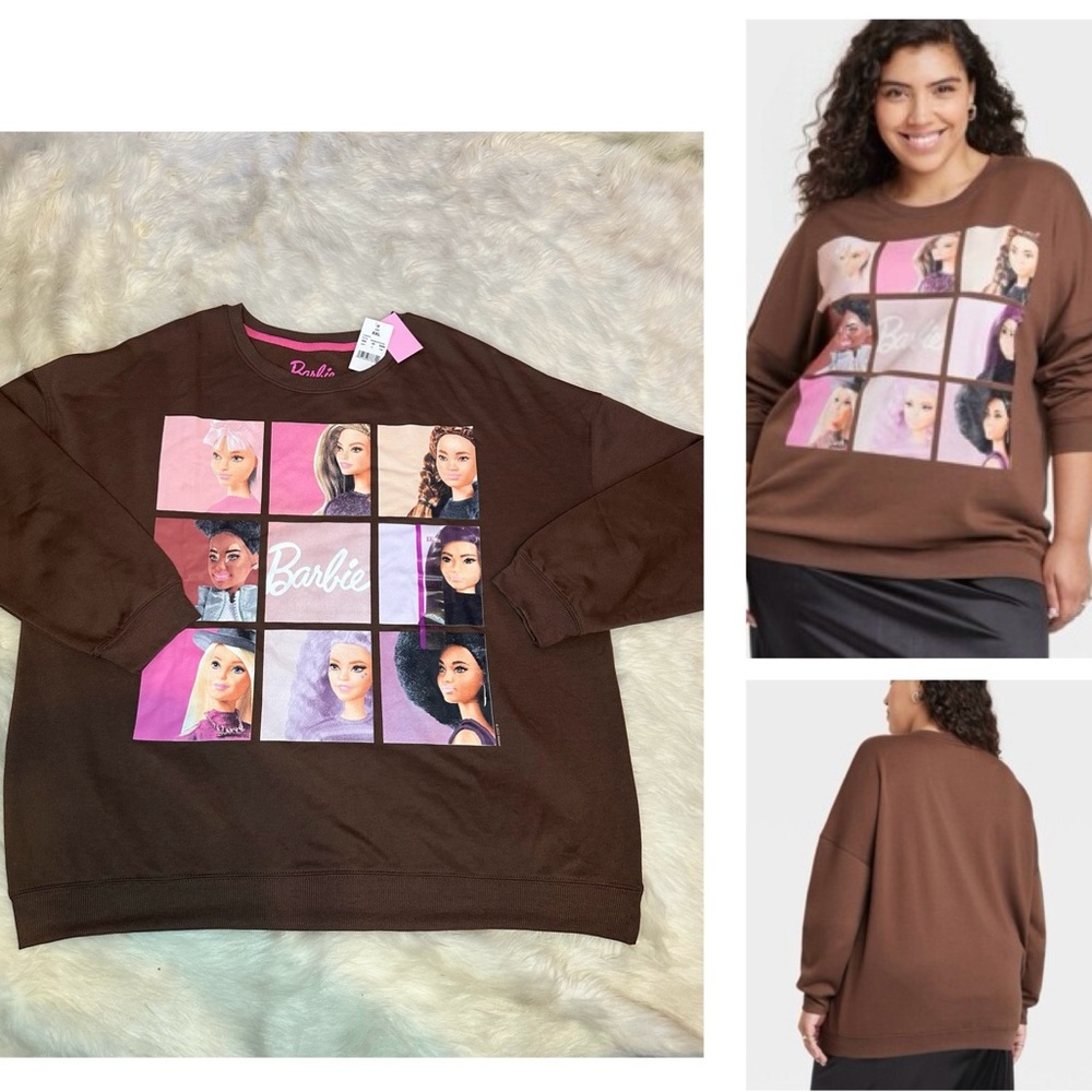 NWT Barbie “Diverse Dolls” Graphic Sweatshirt – Size 2X